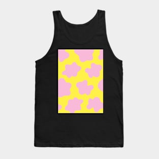 Cow Print Pink & Yellow Tank Top